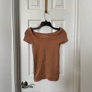 Aeropostale Bodycon Seriously Soft Sculpt Square-Neck Tee